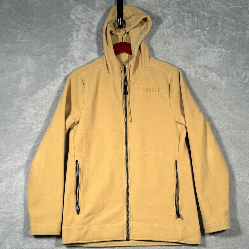 Nobull Jacket Men Small Yellow Fleece Full Zip Hoodie‎